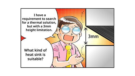 What kind of heat sink is suitable with a 3mm height limitation